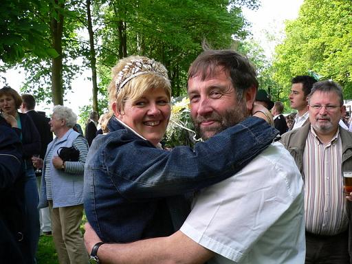 05d_16 neuer K.jpg - Hier das glückliche Königspaar 2005: Bernhard Jansing und Gudula Preckel.